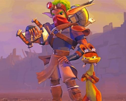 Video Game Daxter paint by numbers