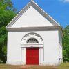 Vintage White Church paint by number