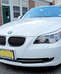 White BMW 535i Car paint by numbers