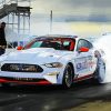 White Car Drag Racing paint by numbers