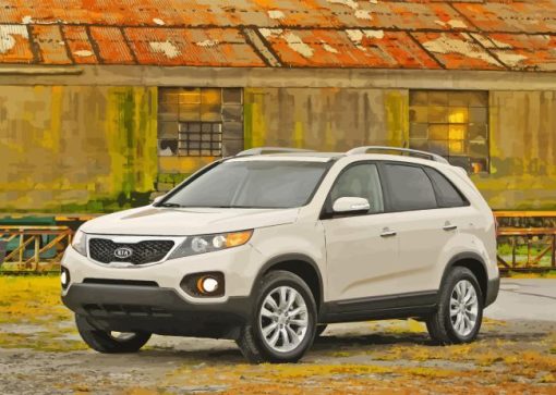 White Kia Sorento paint by number