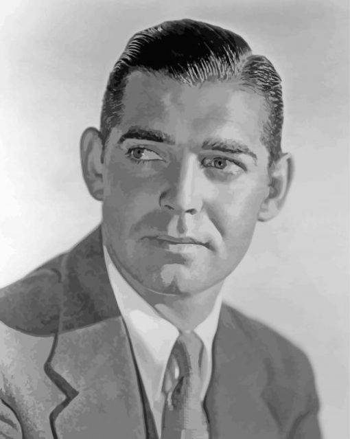 Young Clark Gable paint by number