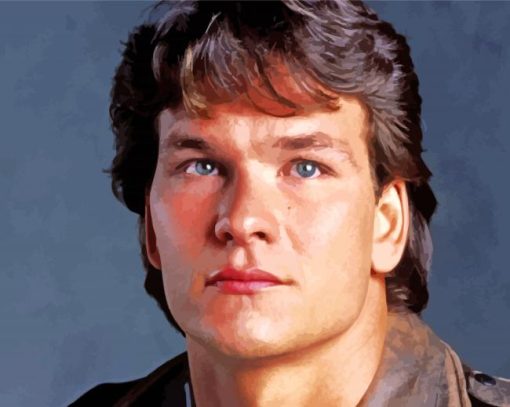 Young Patrick Swayze paint by numbers