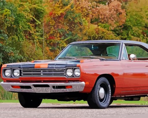 1969 Plymouth Roadrunner paint by numbers