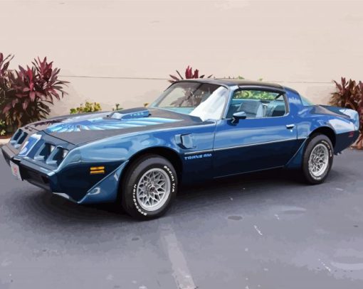 1979 Blue Pontiac Firebird Car paint by numbers