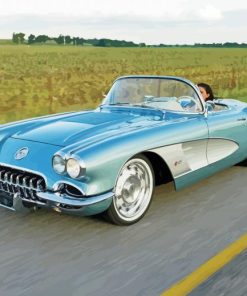 58 Chevrolet Corvette On Road paint by numbers