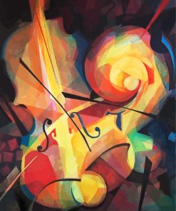 Abstract Violinist Art paint by numbers