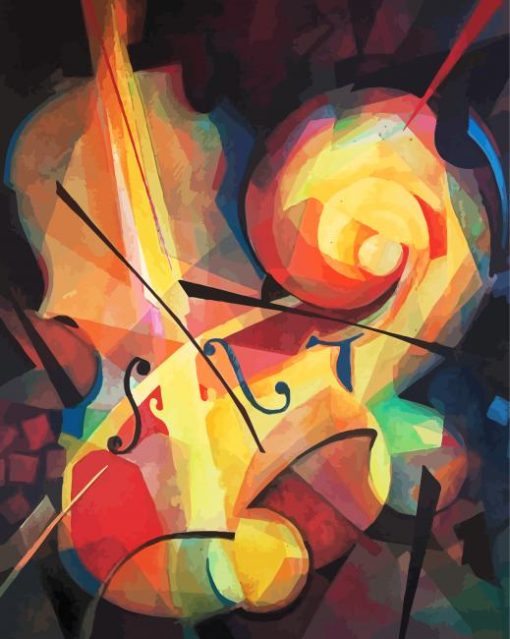 Abstract Violinist Art paint by numbers