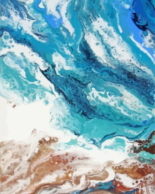 Abstract Sea paint by numbers