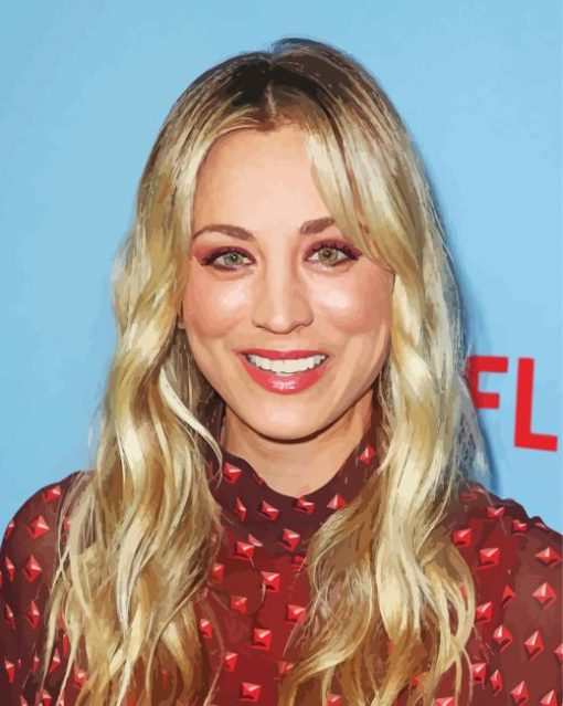 Actress Kaley Cuoco paint by numbers
