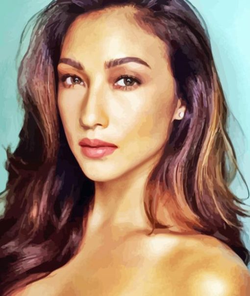 Actress Solenn Heussaff paint by numbers