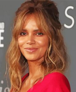 Actress Halle Berry paint by numbers