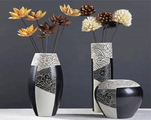 Aesthetic Ceramic Vases paint by numbers