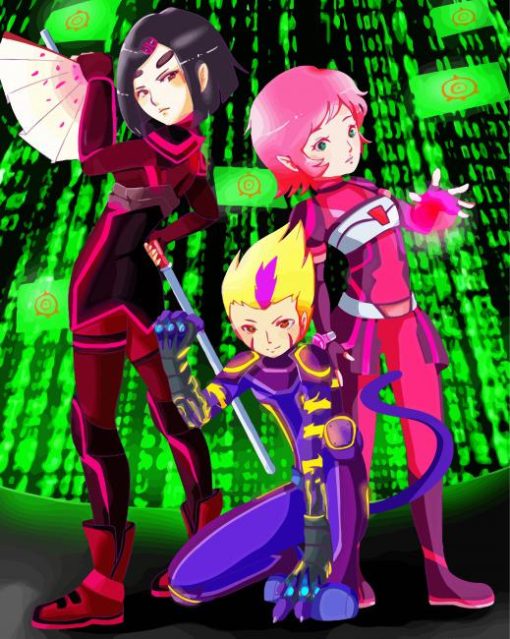 Aesthetic Code Lyoko Characters paint by numbers