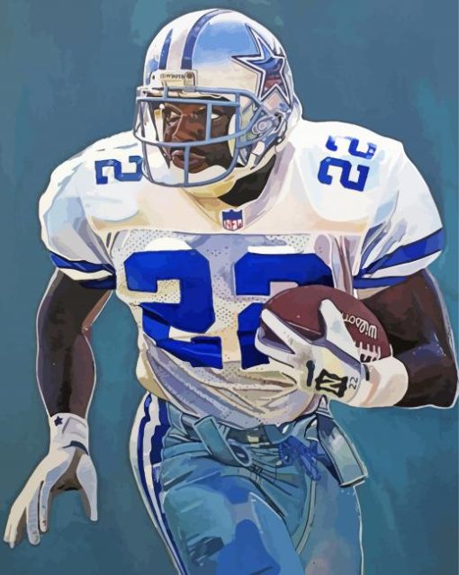 Aesthetic Emmitt Smith Art paint by numbers