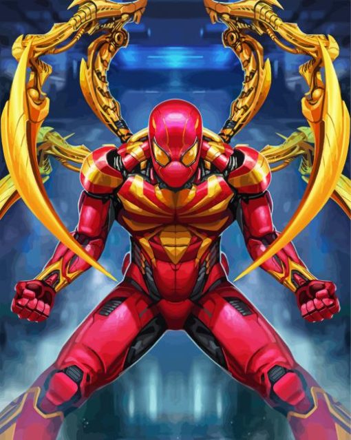 Aesthetic Iron Spider Man paint by numbers