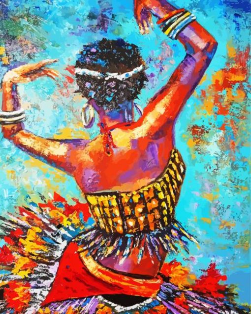 African Dancer Girl paint by numbers