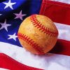 American Flag Baseballs Sport paint by numbers