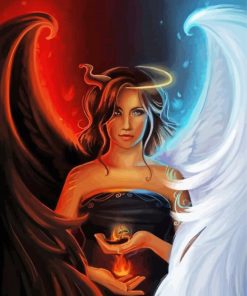 Angel Devil Lady paint by numbers