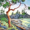 Arbutus Tree Art paint by numbers