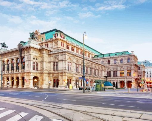 Austrian Alps Vienna State Opera paint by numbers