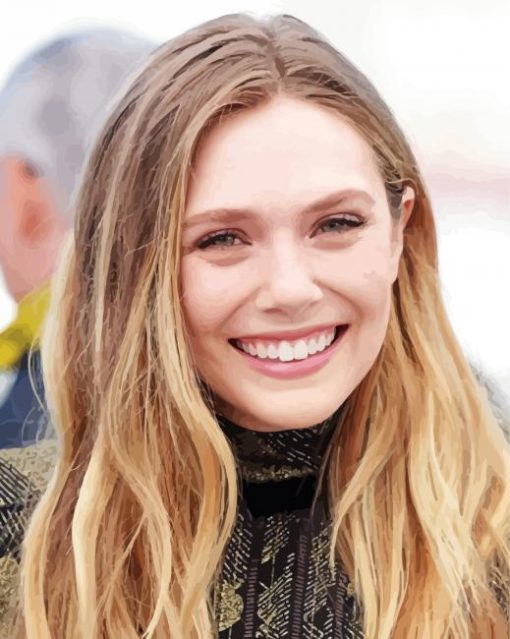 Beautiful Actress Elizabeth Olsen paint by numbers