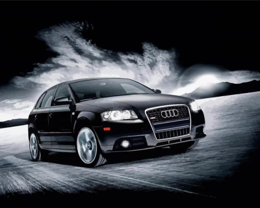 Black Audi A3 paint by numbers