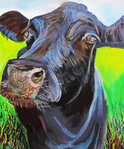 Black Cow Head paint by numbers