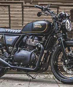 Black Royal Enfield Interceptor paint by numbers