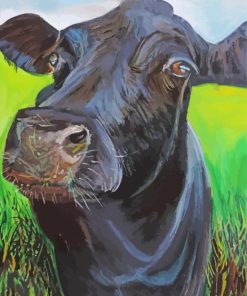 Black Cow Animal paint by numbers