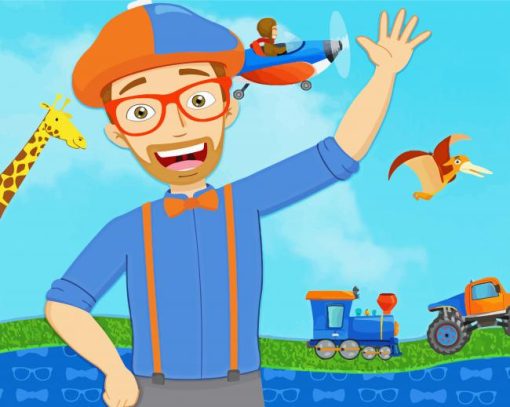 Blippi Poster paint by numbers