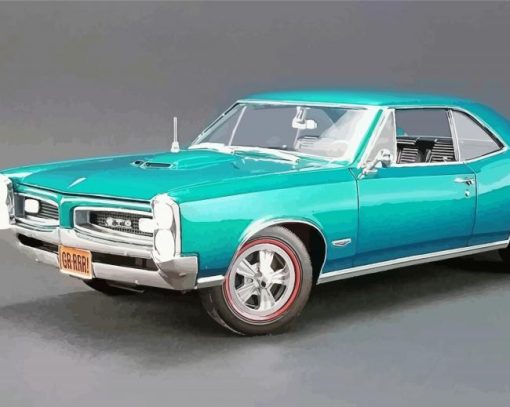 Blue 1966 GTO Car paint by numbers