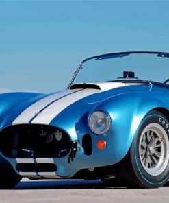 Blue Ford Shelby Cobra paint by numbers