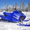 Blue Snowmobile paint by numbers