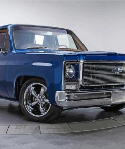 Blue Square Body Chevy paint by numbers