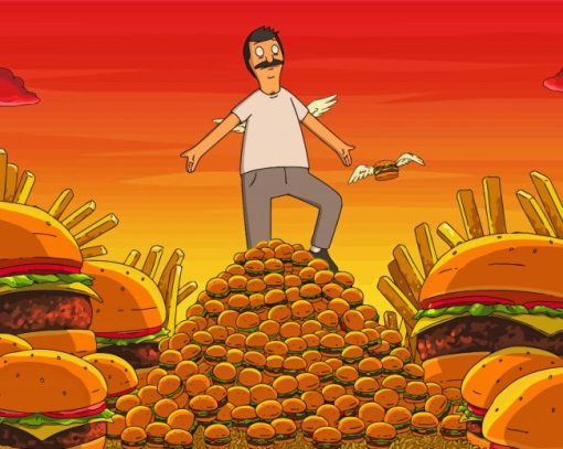 Bobs Burgers Bob Belcher paint by numbers