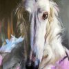 Borzoi Dog Art paint by numbers