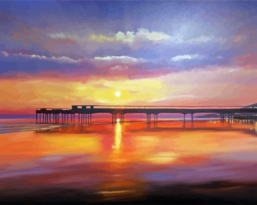 Bournemouth Pier At Sunset paint by numbers