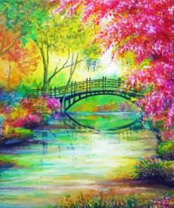 Bridge Paradise Landscape Art paint by numbers