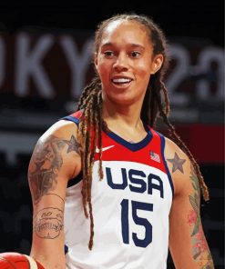 Brittney Griner Basketballer Paint By Numbers