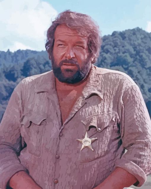 Aesthetic Bud Spencer Actor paint by numbers