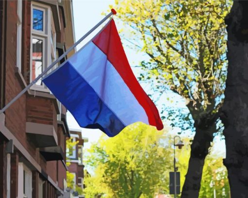 Building Netherlands Flag paint by numbers