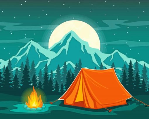 Aesthetic Camping Scenes paint by numbers