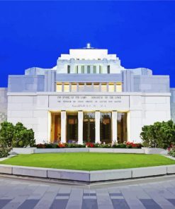 Cardston Alberta Temple paint by numbers