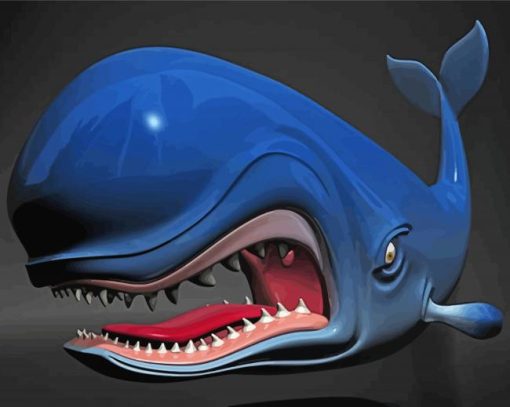 Cartoon Whale paint by numbers