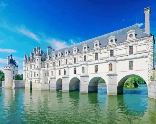 Chenonceau Chateau paint by numbers