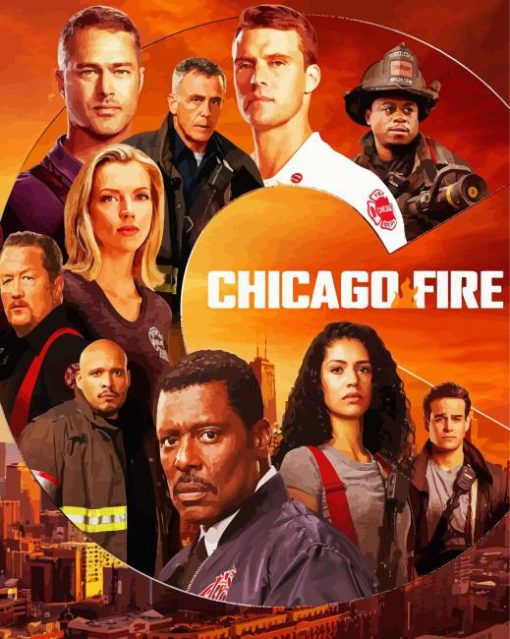 Chicago Fire Serie Poster paint by numbers