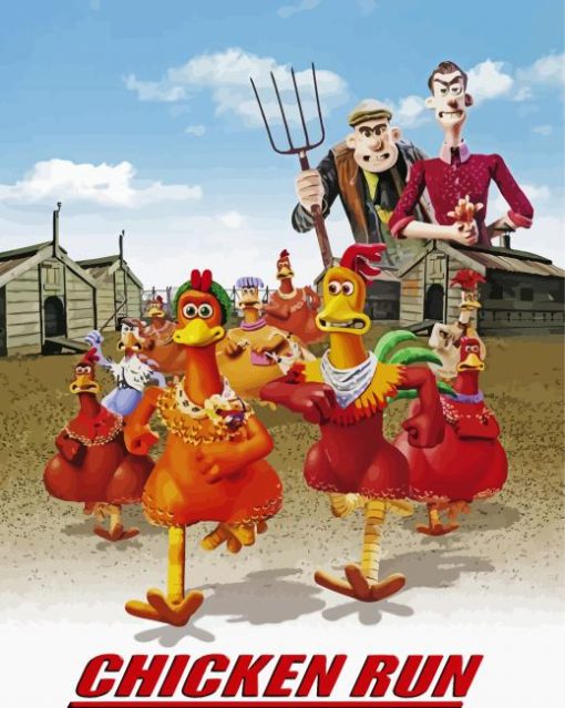 Chicken Run Poster paint by numbers