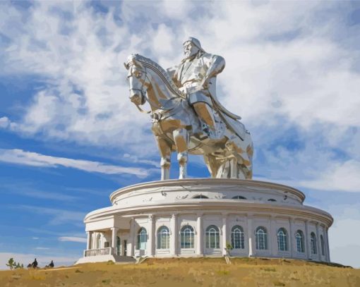 Chinggis Khaan Statue Complex Mongolia Paint By Numbers