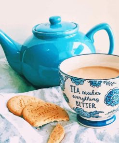 Coffee Cup And Biscuits paint by numbers